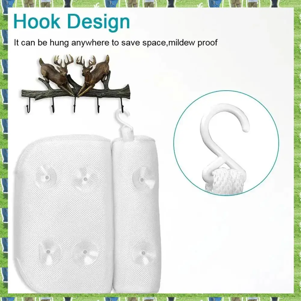 

FTS Shower Pillows For Tub Mesh Shower Accessories Bath Tub Accessories For Women Tub Pillow Pillow For Bath Ergonomically