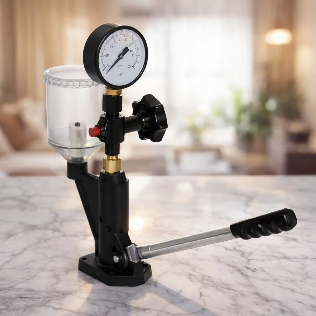 S60h Diesel Injector Tester with Manual Pump and Adjustable Valve, Compatible with Common Rail Injector Testers