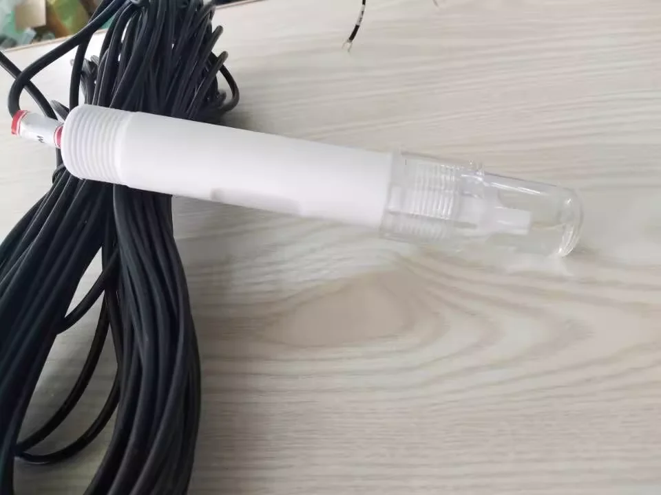 Industrial online pH PTFE electrode with high temperature and corrosion resistance, strong acid-base probe for real-time monitor
