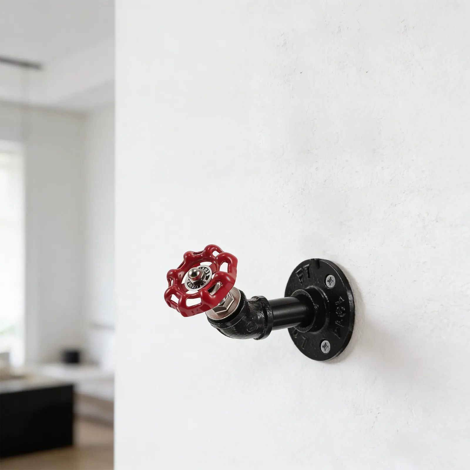 Vintage Industrial Pipe Towel Holder Wall Mounted Metal Coat Rack Heavy Duty Rustic Farmhouse Style Bag Hook for Bathroom