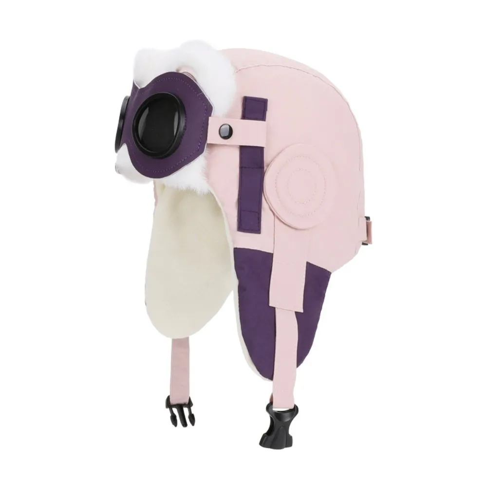 

Уличные зимние детские очки, интегрированная шапка, ветрозащитная лыжная шапка на флисовой подкладке, теплая защитная шапка для ушей для мальчиков и девочек