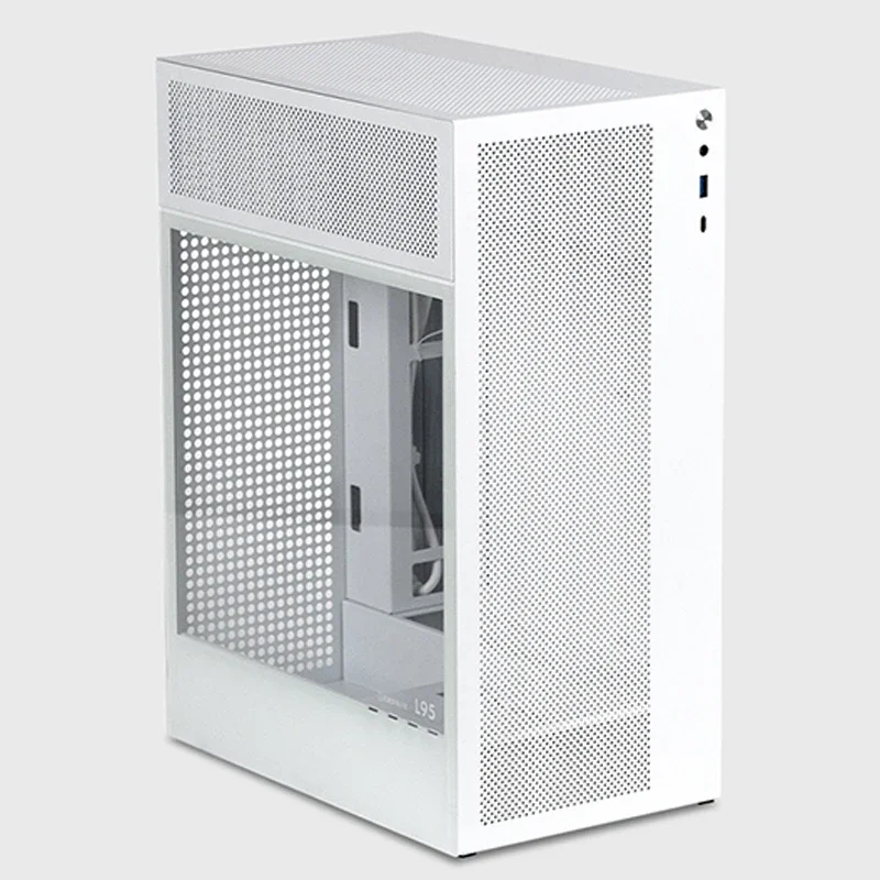 M-ATX/ITX Tower Case with Rear I/O Panel, Supports 360mm Liquid Cooling, Features USB-C Port, Available in White or Black