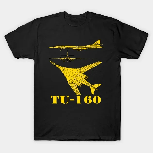 

Soviet Russian Tu-160 Blackjack Strategic Bomber T Shirt New 100% Cotton Short Sleeve O-Neck T-shirt Casual Mens Top