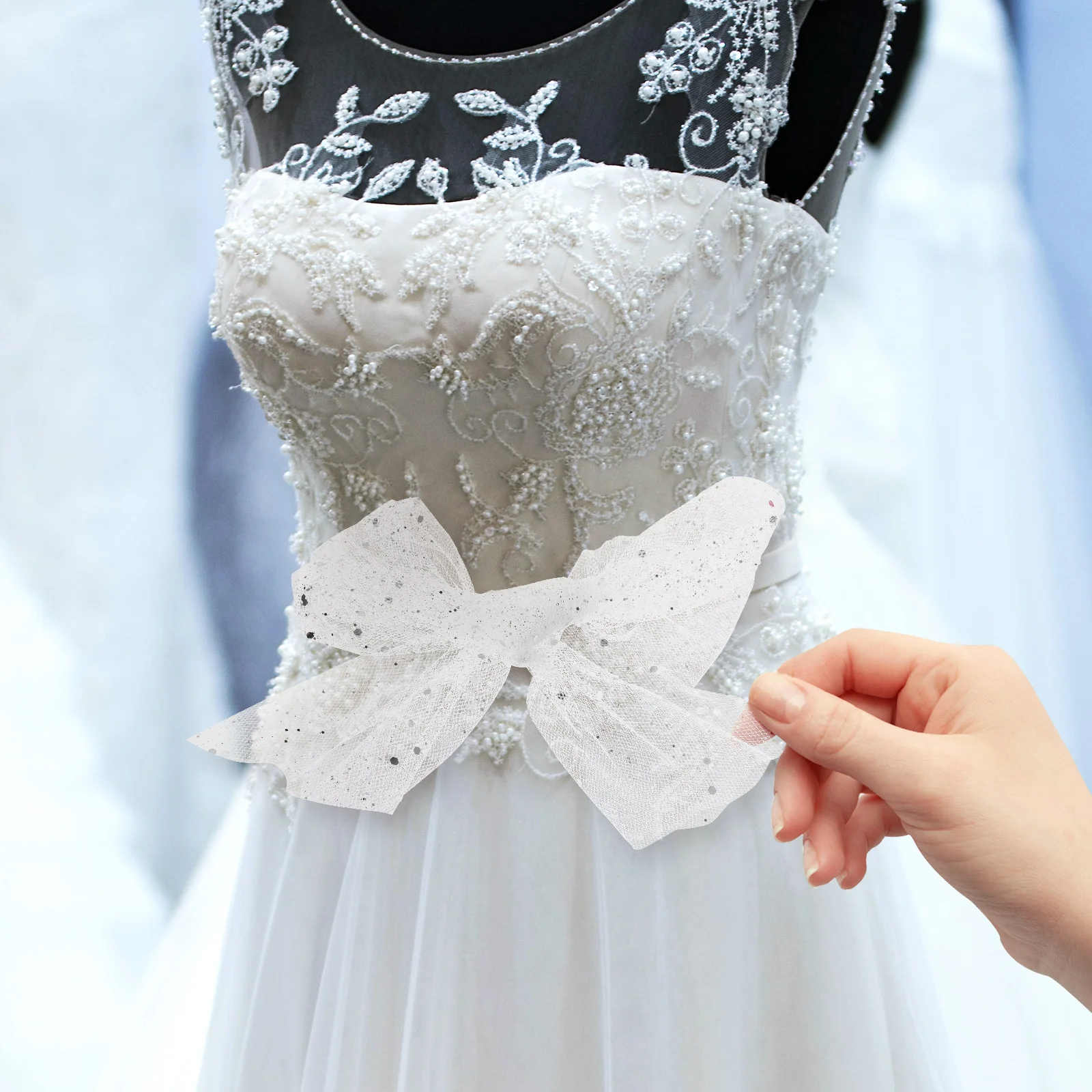 Cinta de tul decorativa con lentejuelas brillantes para envolver regalos de boda, manualidades DIY, ocasiones festivas, rollo de cinta de tul de 150M