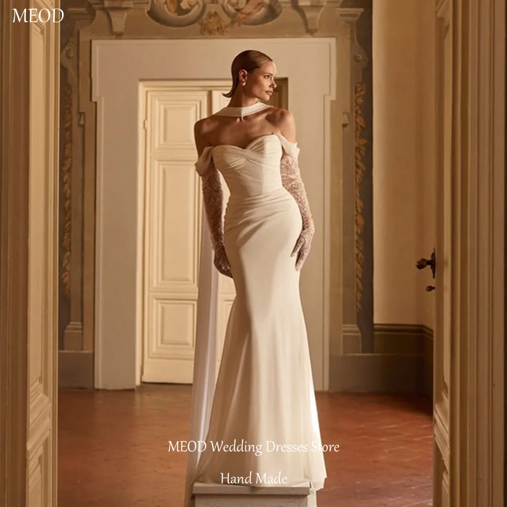 MEOD Elegant Wedding Dresses Bride Sweetheart Formal Ribbons Vestidos De Novia Off The Shoulder Floor Length Dress Customized