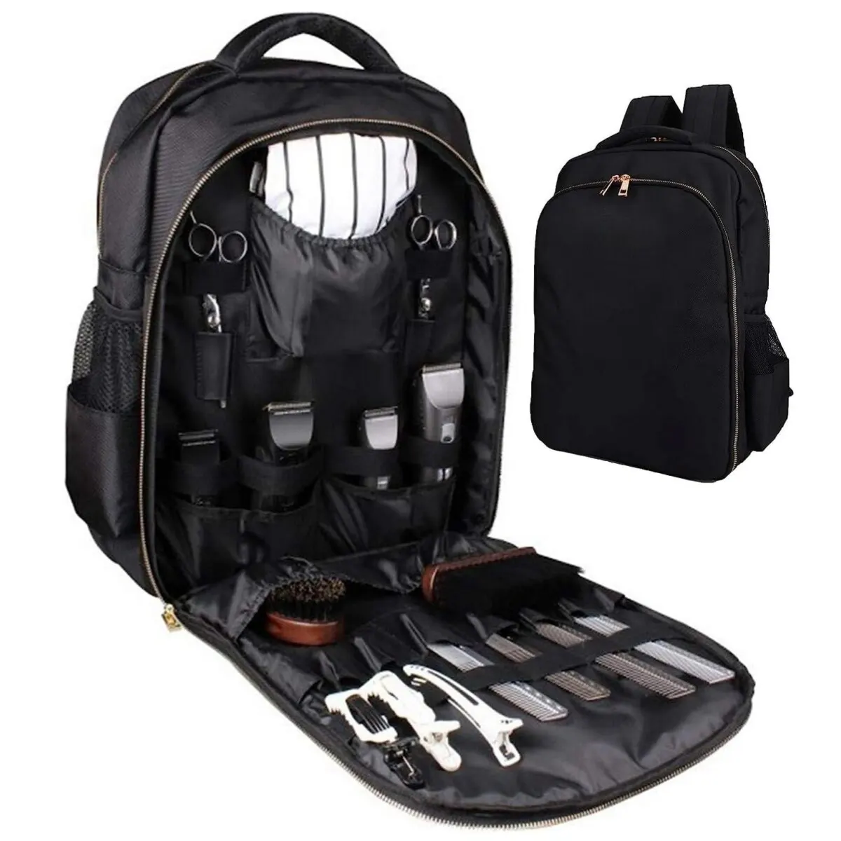 Barber Supplies Rucksack Tragbare Clippers Organizer Friseur Werkzeuge Tasche Große Kapazität Reisetasche Salon Lagerung Schultern Tasche – Detail 1