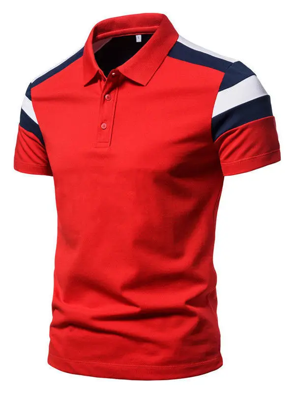 

Мужская футболка Faion Color Blo ort Sve с отложным воротником, повседневная спортивная одежда, летняя футболка большого размера со стойкой