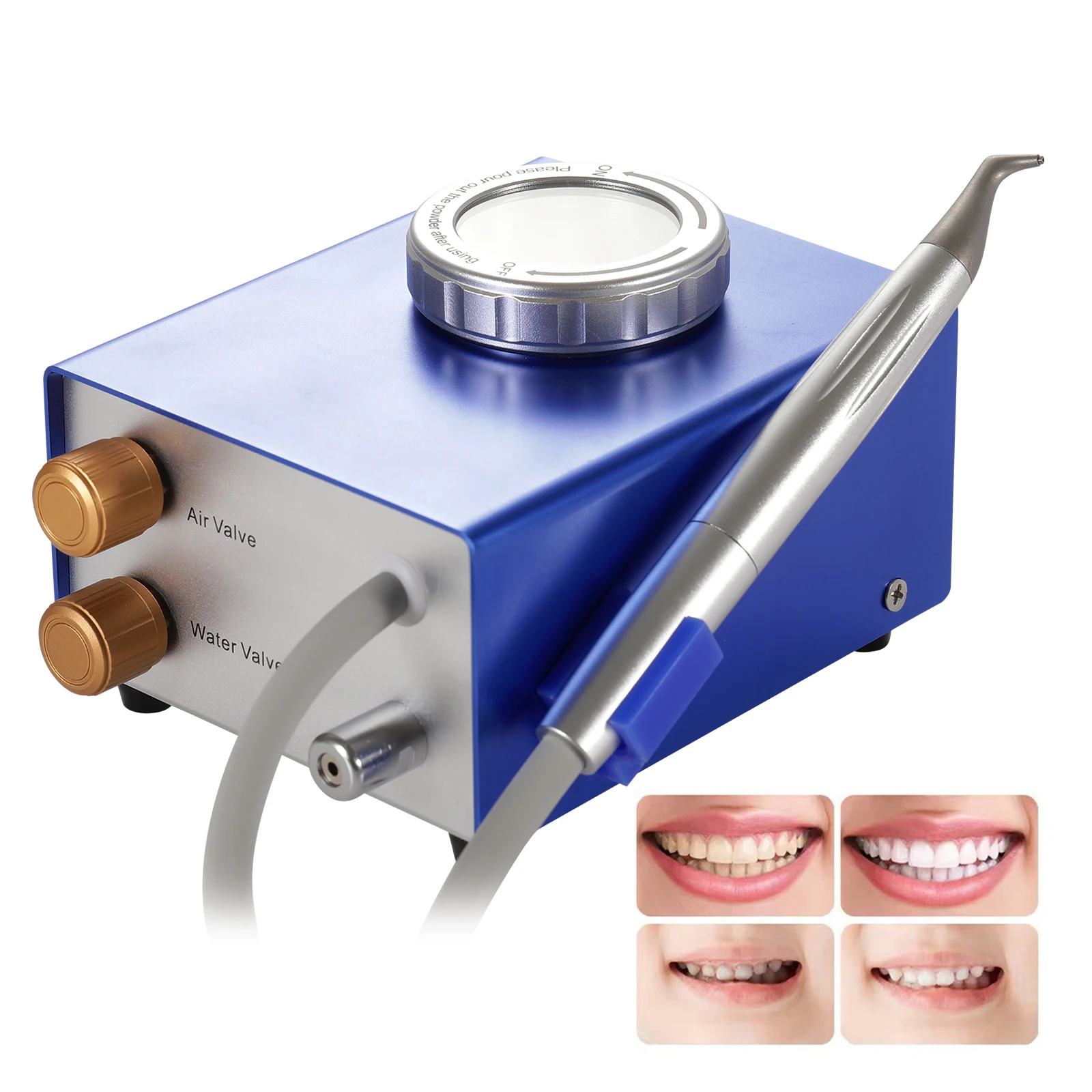 Tandheelkundige Lucht Water Prophy Polijsten Zandstralen Machine Lab Tanden Whitening Reinigingsapparaat Gereedschap 4 Gat Reinigingsmachine