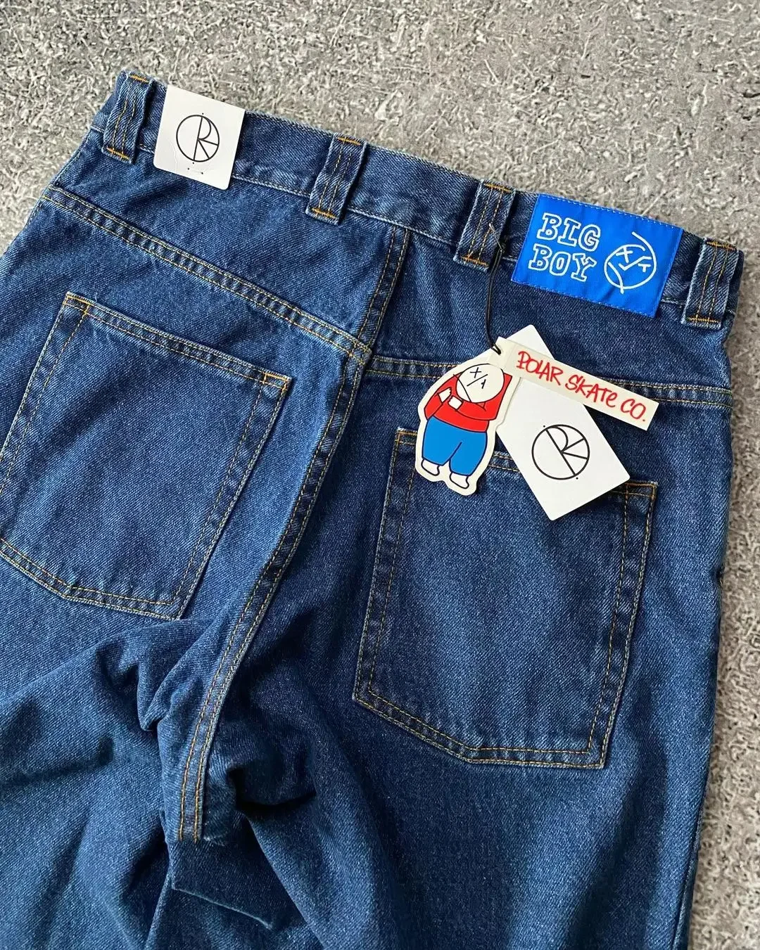 Hip Hop Streetwear Big Boy Jeans Y2K Embroidery Pattern Retro Blue Baggy Jeans Pants Men Women Fashion Pants Clothing