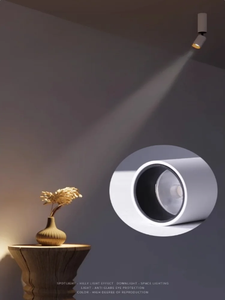 Open-mounted spotlight 3°8°15° Small beam Angle Home adjustable Angle teahouse atmosphere light