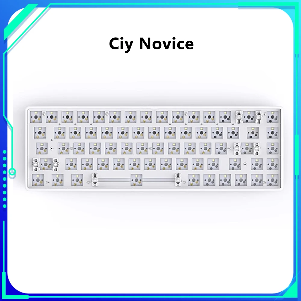 Ciy Novice Keyboard Mechanical Keyboard 68 84 100 Keys Tri Mode Keyboard Bluetooth Wireless 2.4g Wired Accessory For Man Gifts