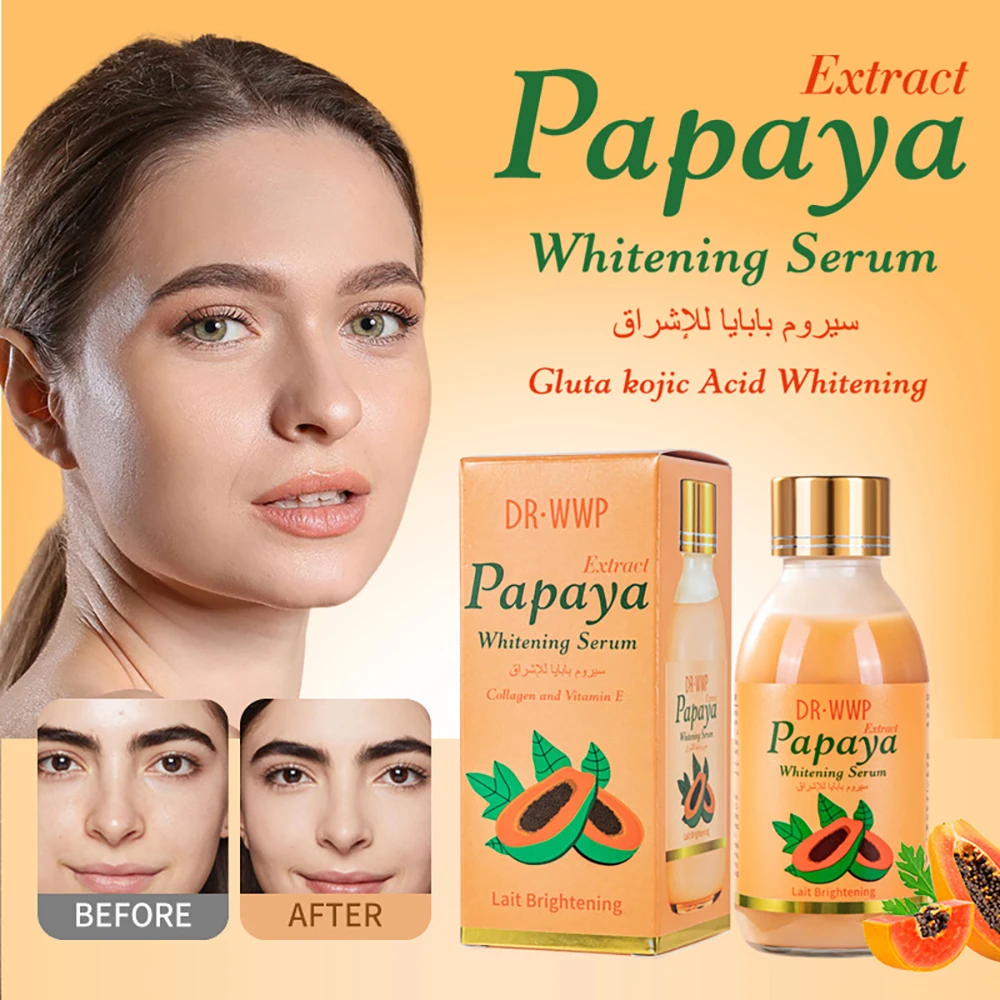Papaya Vitamin C AHA Essence Original liquid Face Serum Brightn Moisturizing Turmeric Repair Anti Aging Lifting Facial Skincare