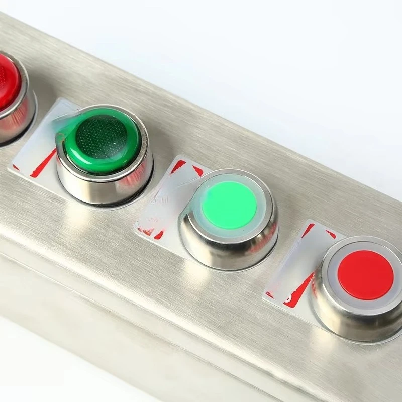 Waterproof IP65 Anticorrosive Explosion-Proof Stainless Steel Button Box Emergency Stop Control Switch Multi-Button 10A 220V
