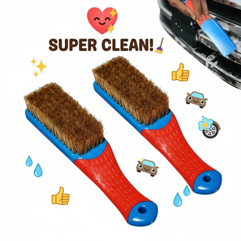 1/2Pcs Car Cleaning Brush Portable Short Handle Tire Rim Washing Brush Vehicles Cleaning Maintain Accessories Cleaning Tools