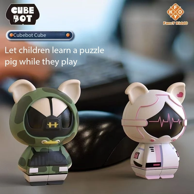 

Fansi Chi Cubebot Cool Treasure Magic Cube Andy Модная игрушка-свинья Alien Magic Cube Детская головоломка и подарок для снятия стресса