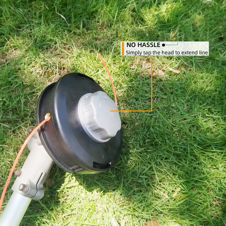 Hexagonal Aluminum Head Nylon Grass Trimmer Head with One Spring and 2 Copper Wire Guides, M10X1.25 Mounting Hole, More Durable