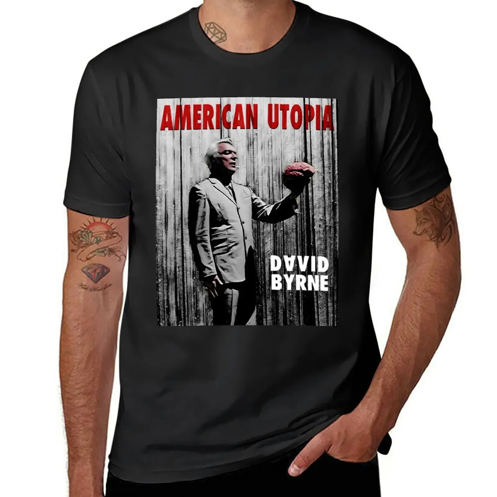 American Utopia by David Byrne T-Shirt customs Aesthetic clothing quick-drying mens clothes