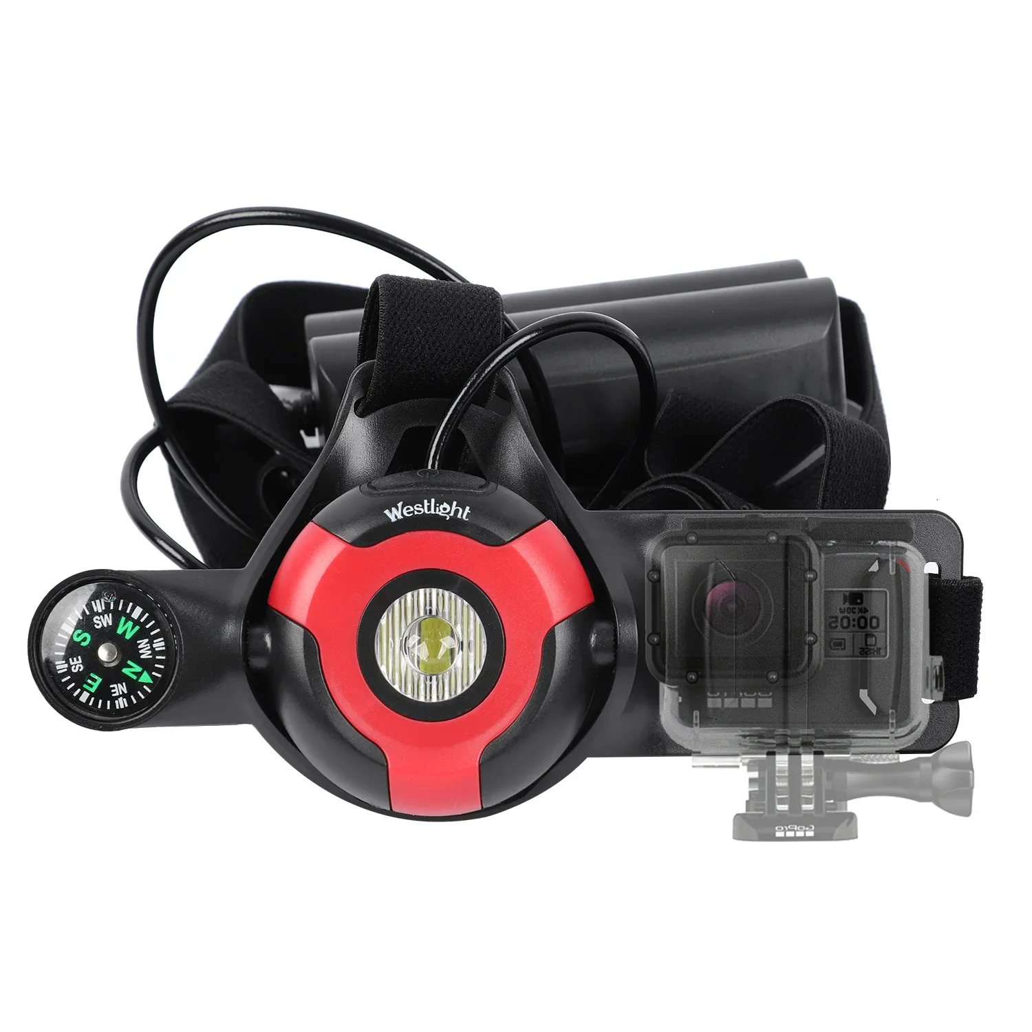 

WEST BIKING Уличный спортивный светильник USB перезаряжаемый IPX5 нагрудный светильник с компасом Походная безопасность Бег подтюпцем Велоспорт Предупреждающий световой сигнал