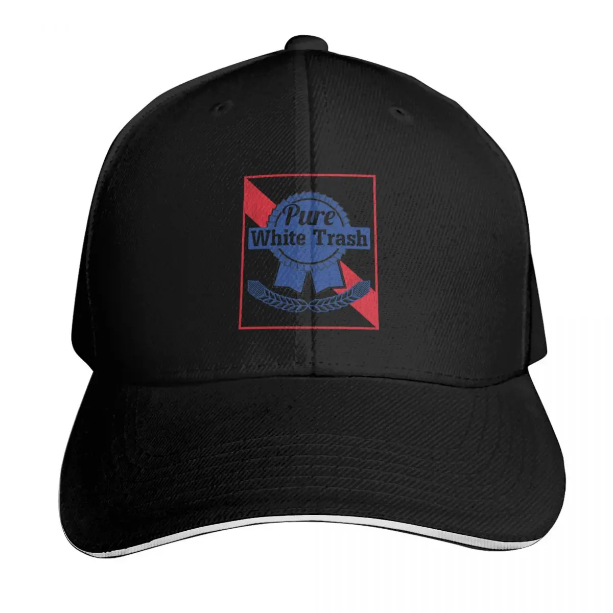 Funny Redneck Gift, Pure White Trash Baseball Cap Strapback Dad Hat Six Panel Structured Crown Sun Protection UPF 50+
