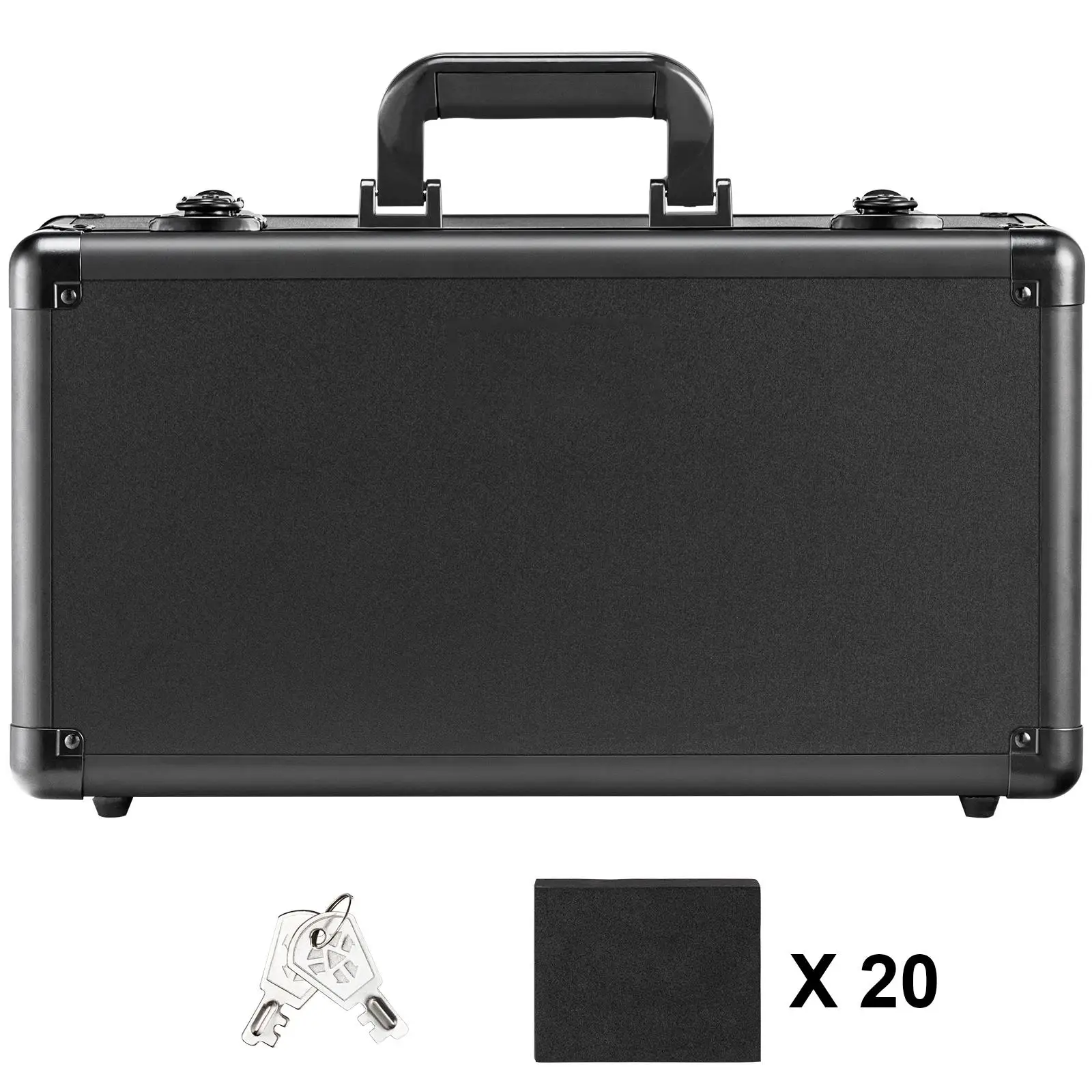 Graded Sports Card Storage Box with 4 Compartments Lockable Carrying Case Foam Dividers for 108 Graded Cards 388 Top Loaders and 999+ Loose Cards
