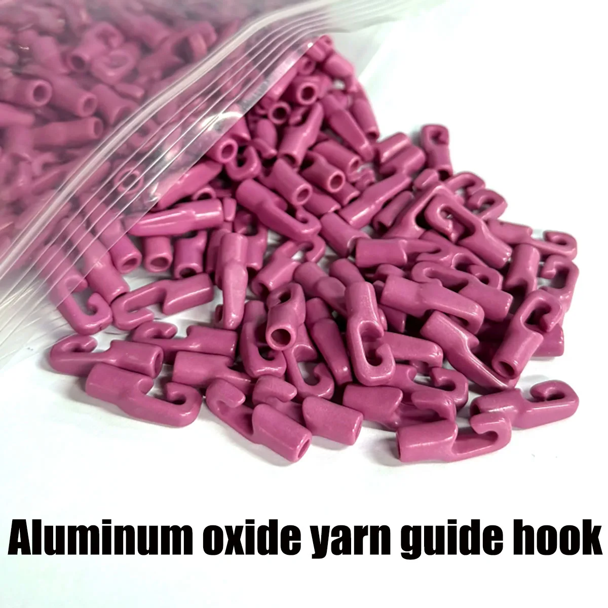 

50pcs Alumina Ceramic Yarn Guide Hook - 2.9mm 3.5mm Inner Hole Open Type Wire Guide for Textile Knitting Machines