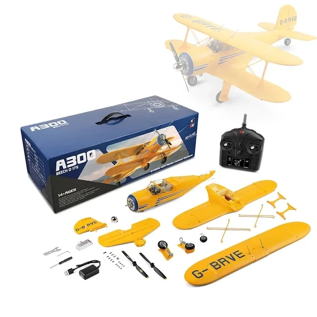 WLtoys XK A300 RC Plane Beech-D17S Double Wings RC Airplane 3D6G