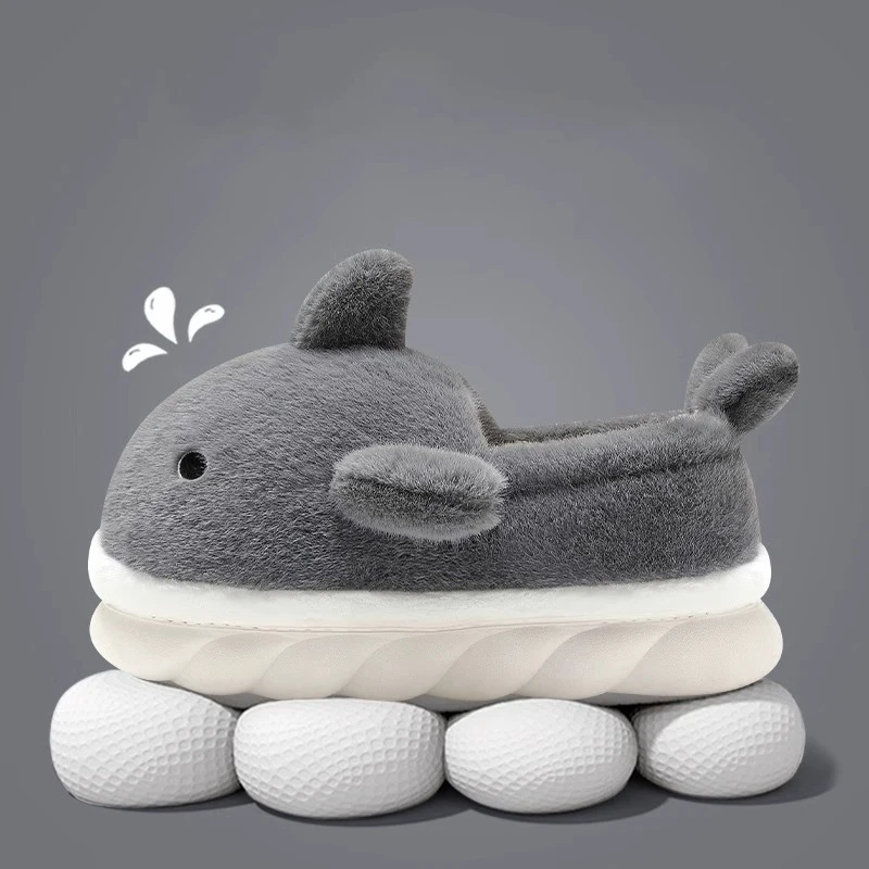 

Whale Slippers Couple Slippers His and Hers 2025 New Winter Slippers Warm Cotton Indoor Shoes