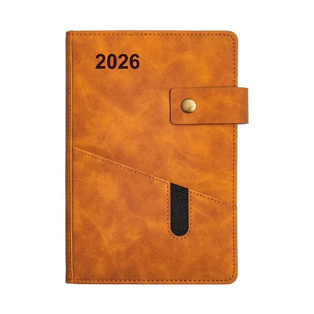 English 2026 Schedule Planner Notepad Wear-resistant Bookmark 365 Days Efficiency Notebook Portable 12 Months