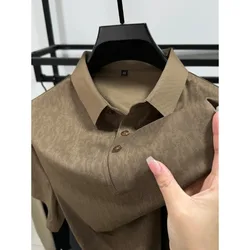 Luxury Summer Men's Short-sleeved POLO Shirt Designer Breathable High-quality Polo Lapel Business Casual Print for Men Korean