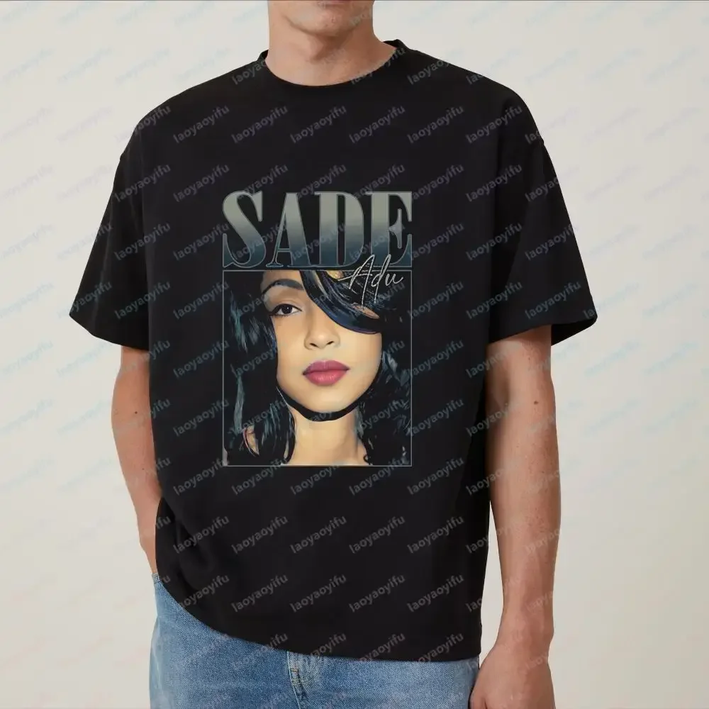 New Sade - Pop Music Summer Casual Trendy Multi-Purpose Short-Sleeved T-Shirt for Both Men and Women with Round Neck