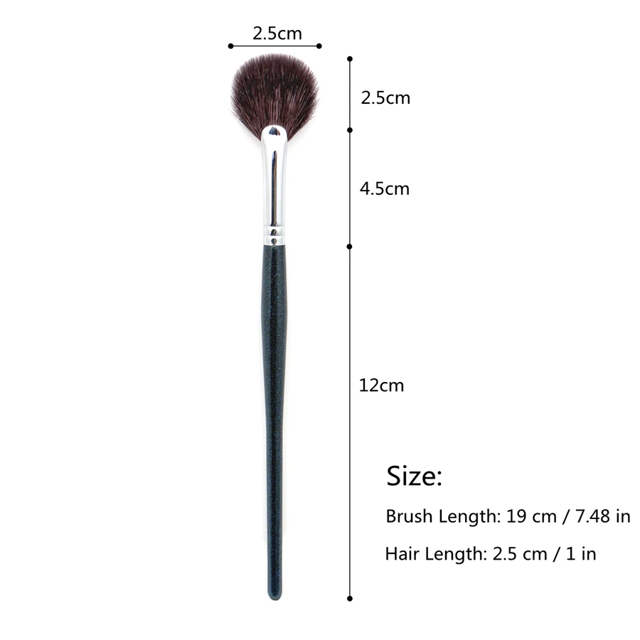 Fan Makeup Brushes Highlighter Top Goat Hair High Quality Eye Shadow Blender Contour Eyebrow Eyeshadow Powder Make Up Brush