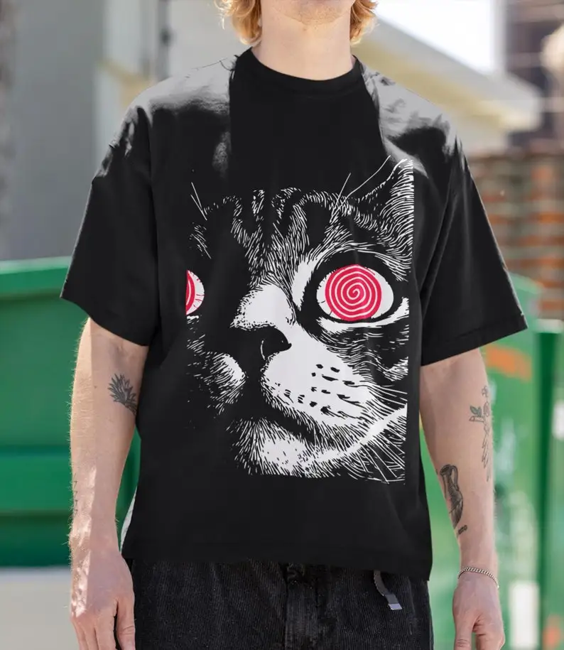 Cat Unisex, Psychedelic Shirt - Gothic sweatPsychedelic sweatgraphic tees, graphic tee