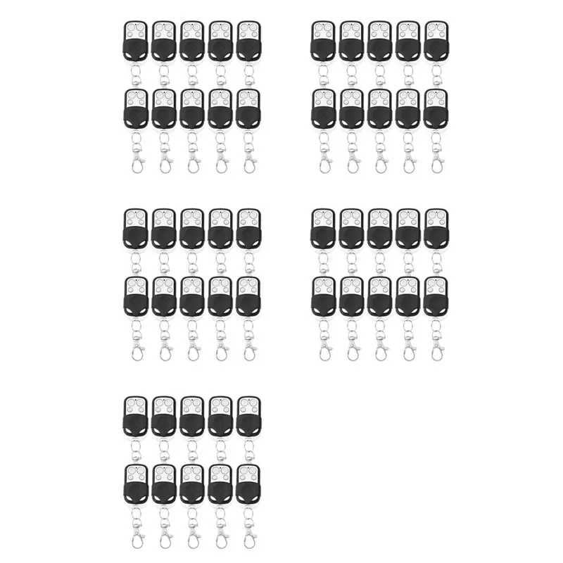 

【NEWLY】50 Pcs Garage Door Remote Control 433Mhz For Car Garage Door Gate Cloning Remote Control Key