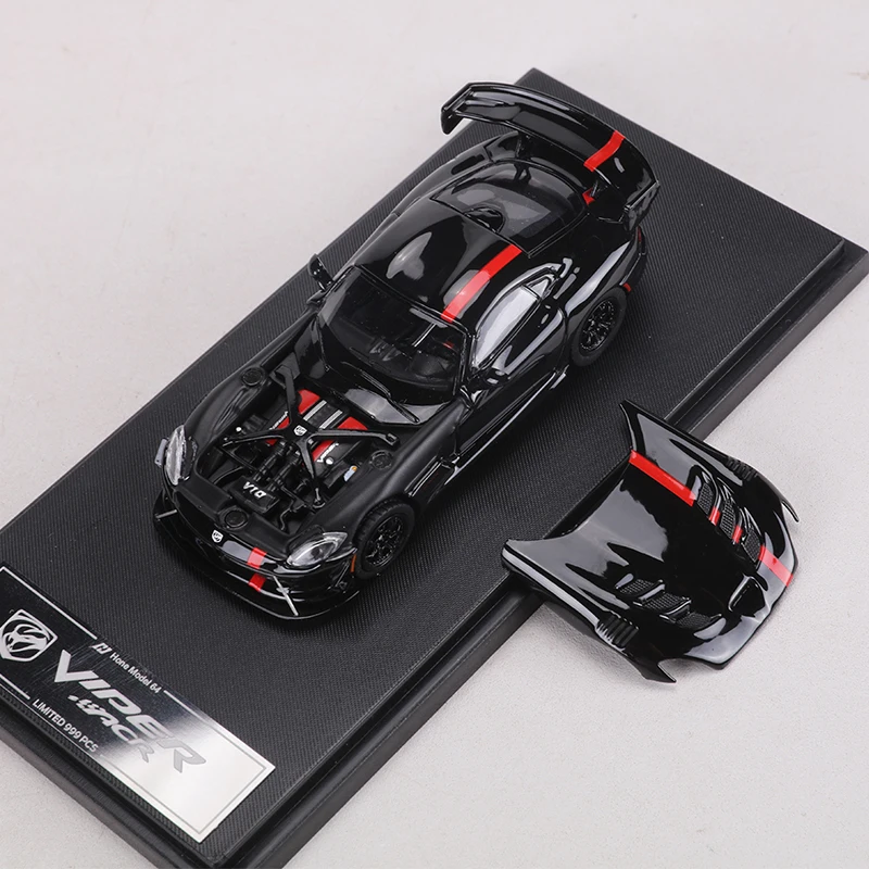 Hone modelo 1:64 Dodge Viper ACR modelo de liga carro capô do motor magneticamente atraido