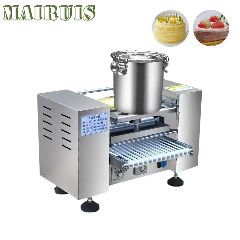 

Automatic Commercial Use Thousand Layer Pancake Mini Mille Crepe Cake Machine Mango Durian Spring Roll Skin Crepes Making Maker