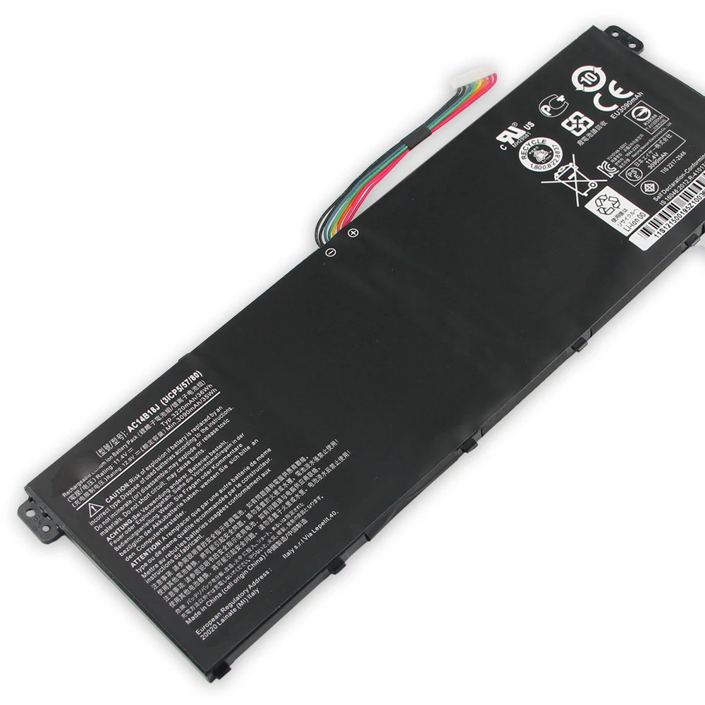 Brand New Replacement Battery AC14B18J AC14B13J For Acer Aspire E11 ES1-311 ES1-511 ES1-512 MS2394 EX2519 N15W4 V3-111P 3220mAh