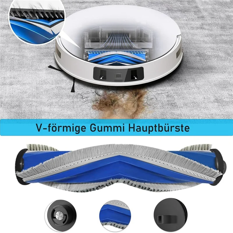 

ABGH-For Ecovacs Deebot T30 Pro Omni / T30 Omni Main Side Brush Hepa Filter Mop Cloth Robot Vacuum Cleaner Accessories