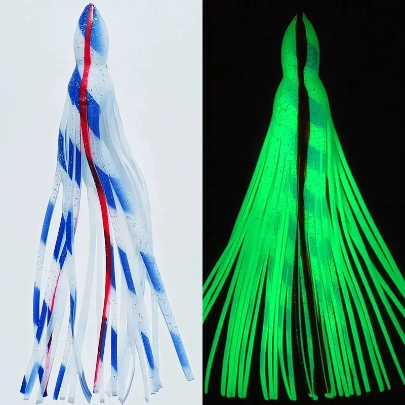 6pcs 32cm Replacement Octopus Skirts for Trolling Lures skirt octopus soft fishing Rigged skirt Marlin Tuna Pakula game fishing - view 6