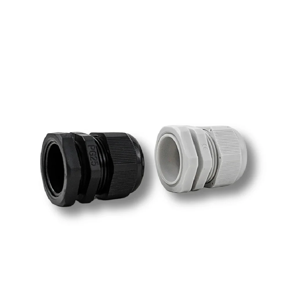 Wasserdichte kabel verschraubung stecker ip68 weiß schwarz nylon kunststoff metrisches kabel m6 m8 m10 m12 m14 m16 m18 für 4-8mm kabel 10 stücke