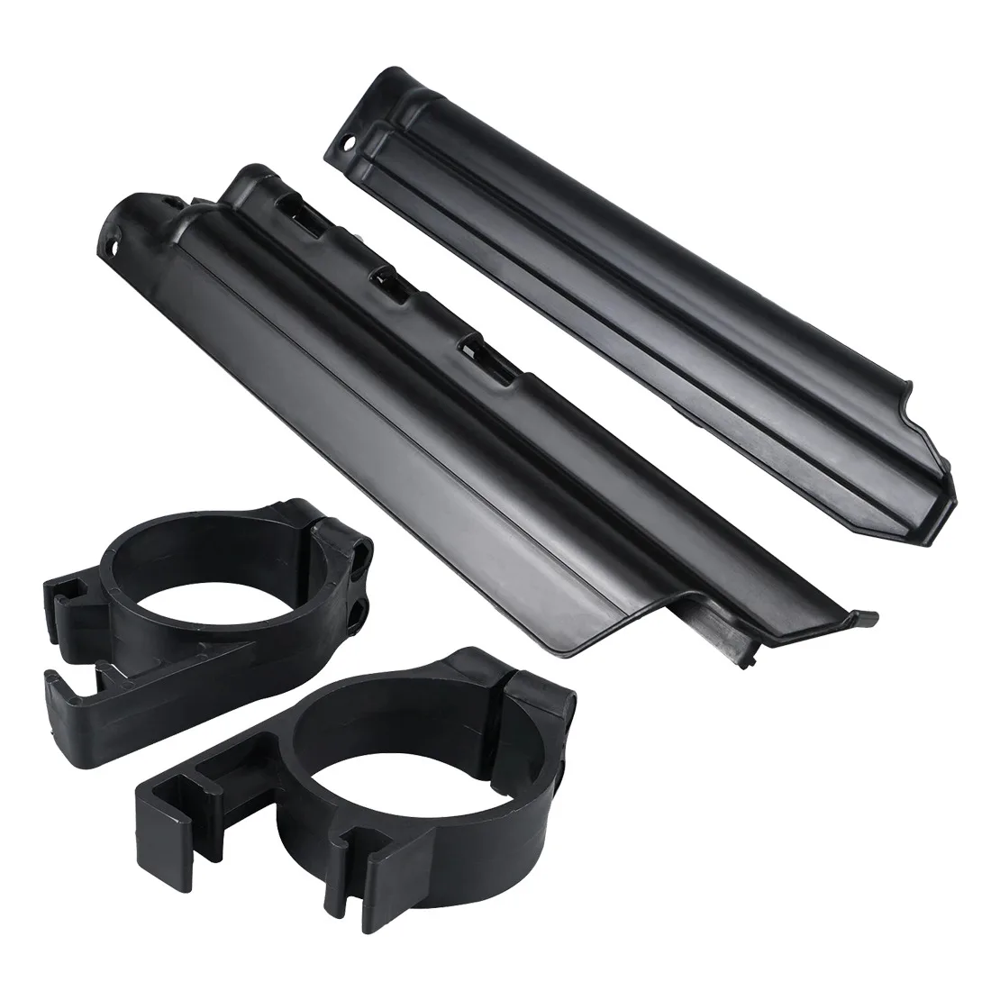 

Black Front Fork Slider Guard Protector & Guide Clip Set Plastic Fit For Kawasaki KDX200 250 KLX650 250R 300R