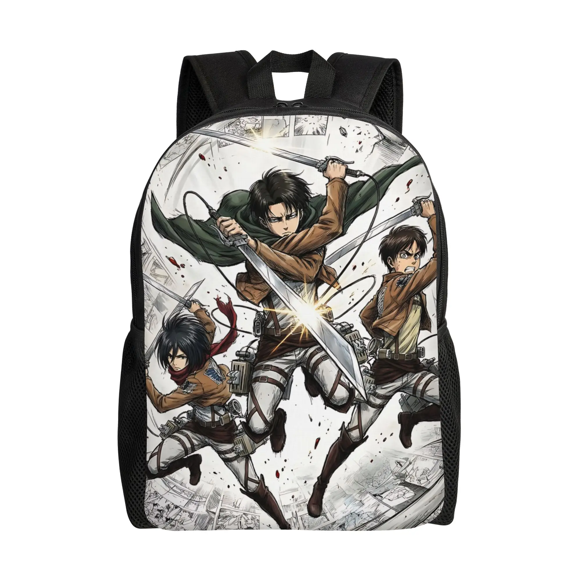 

1Piece Attack on Titan Laptop Bag White Backpack New Semester Begins