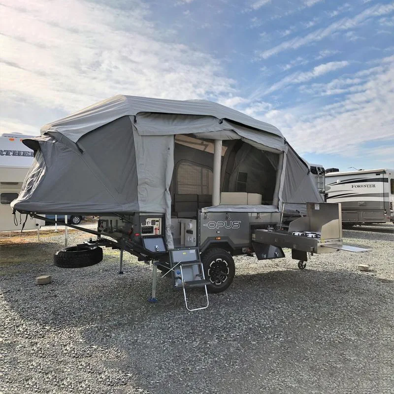 

Camping Trailer Tent Outdoor Thickened Warm Windproof Rainproof Camping Family Tent