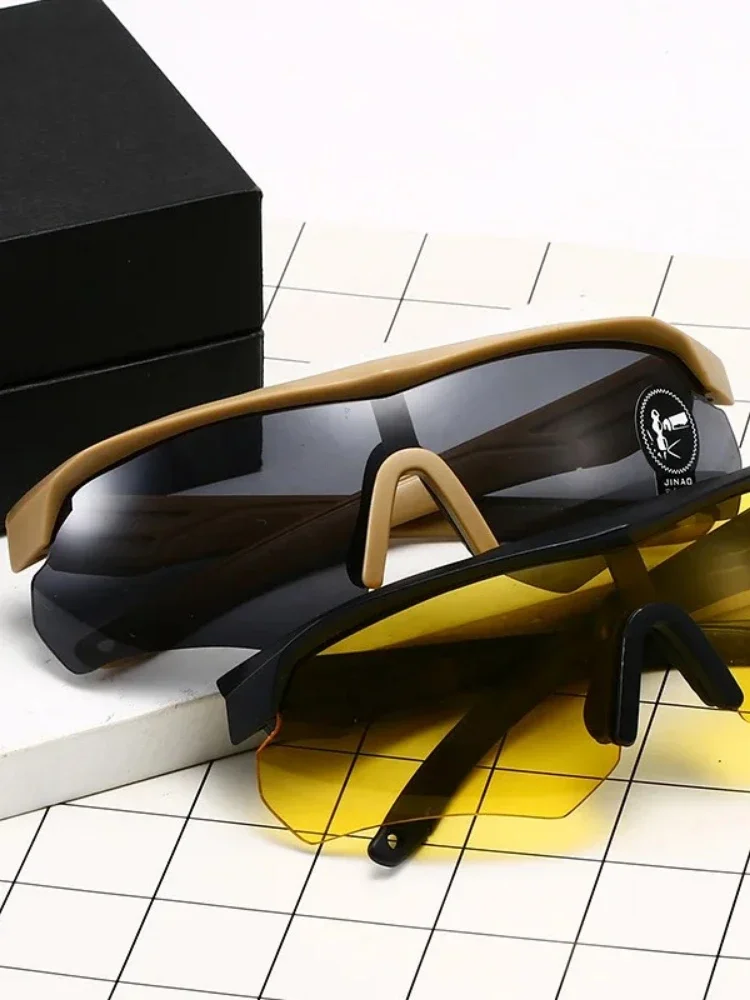 AliExpress Samjune New Half Frame Square Sunglasses Men's Outdoor Sports Cycling Sun Glasses Men's Fishing Shading Eyewear UV400