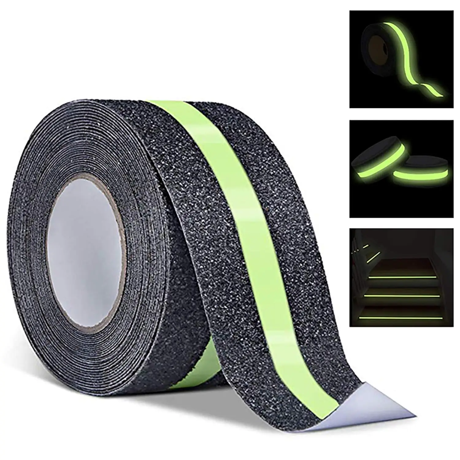 Anti Slip Safety Grip Tape Green Glowing in The Dark  High Traction Grit Stairs Tape Hazard Caution Warning Tape for Steps