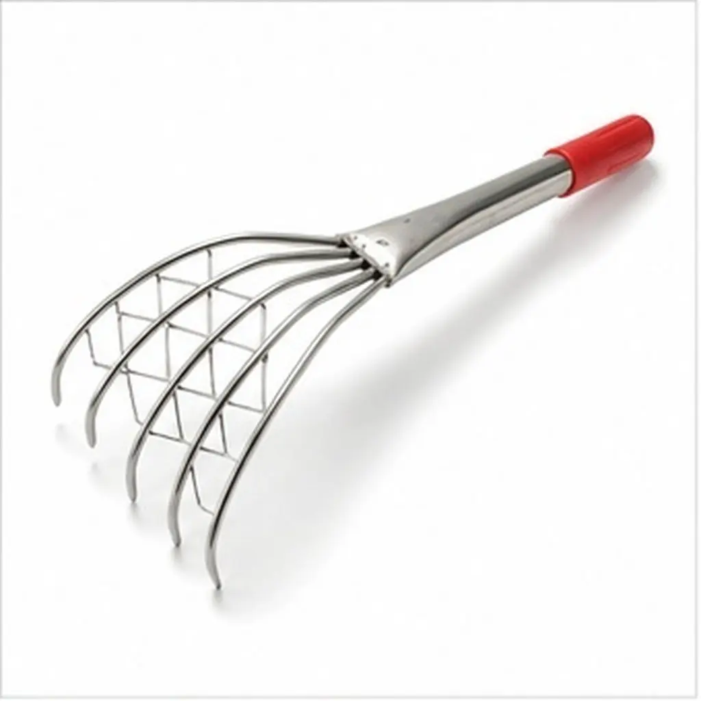 2Pcs Stainless Steel Clam Rake Claw Style Hand Tool Long Handle for Efficient Beach Digging Clams Oysters Shellfish Harvesting