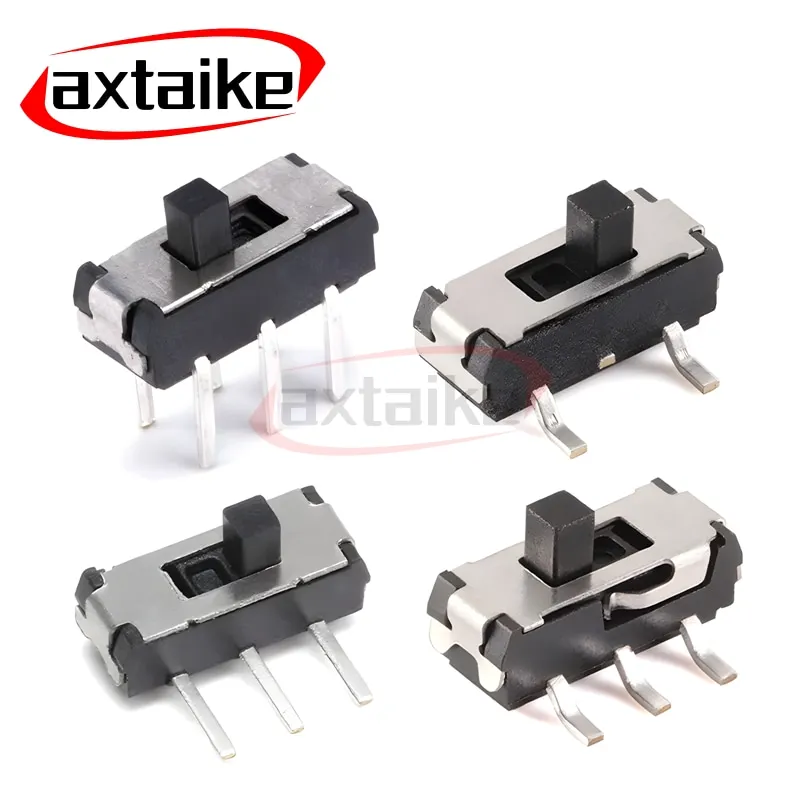 20PCS 6Pin 3Pin MSS22D18 Mini Miniature DIP SMD Slide Switch 2P2T Handle High 2MM For DVD Toggle Switch 9*3.5*3.5mm MSK12D19