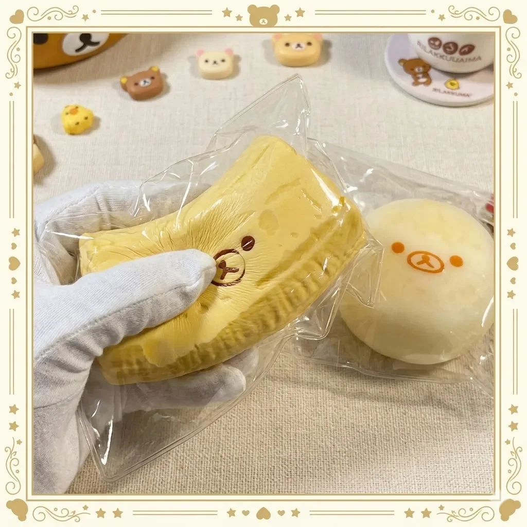 Butter Texture Handmade Banana Bear Squeeze Toy Silicone Stress Reliever Ultra thick tactile pinch Office Desk Gift