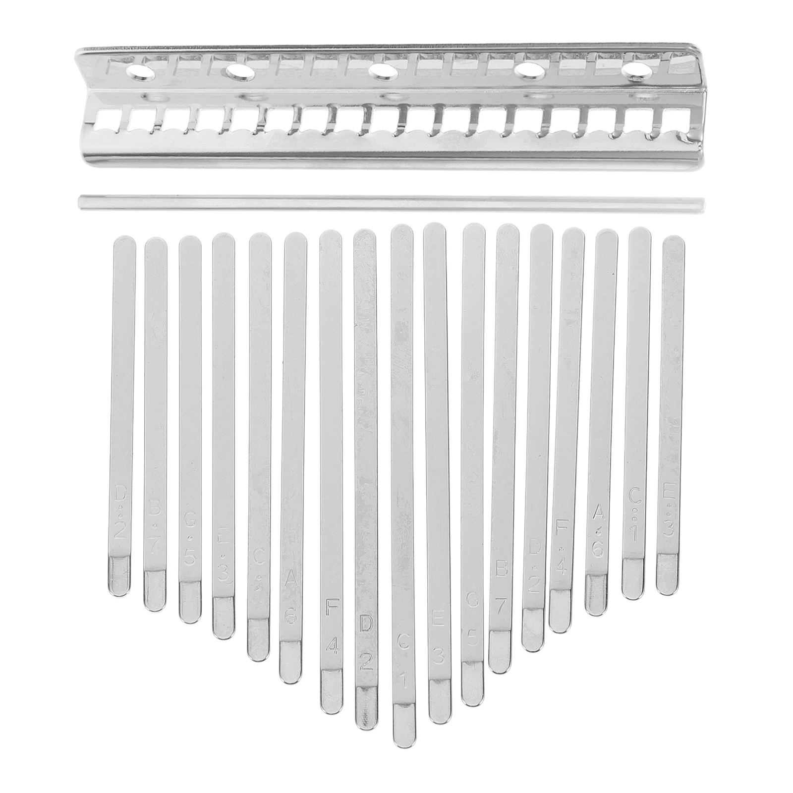 

1Set Kalimba Keys 17 Note Perfect Replacement for DIY Thumb Piano Flexible Metal Musical Instrument Parts Kalimba Keys