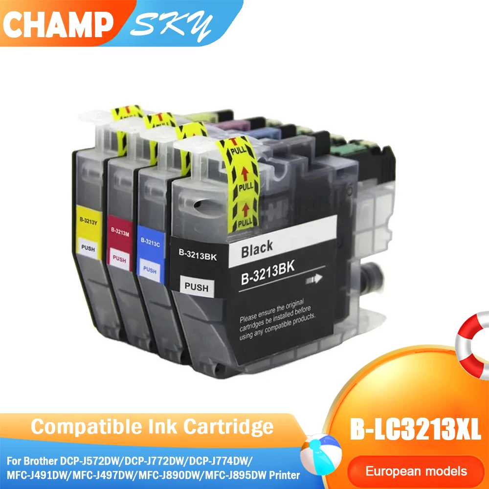 

Sky Compatible Ink Cartridge LC3213 LC3211 LC3213XL For Brother J572DW J772DW J774DW J491DW J497DW J890DW J895DW etc [Europe]