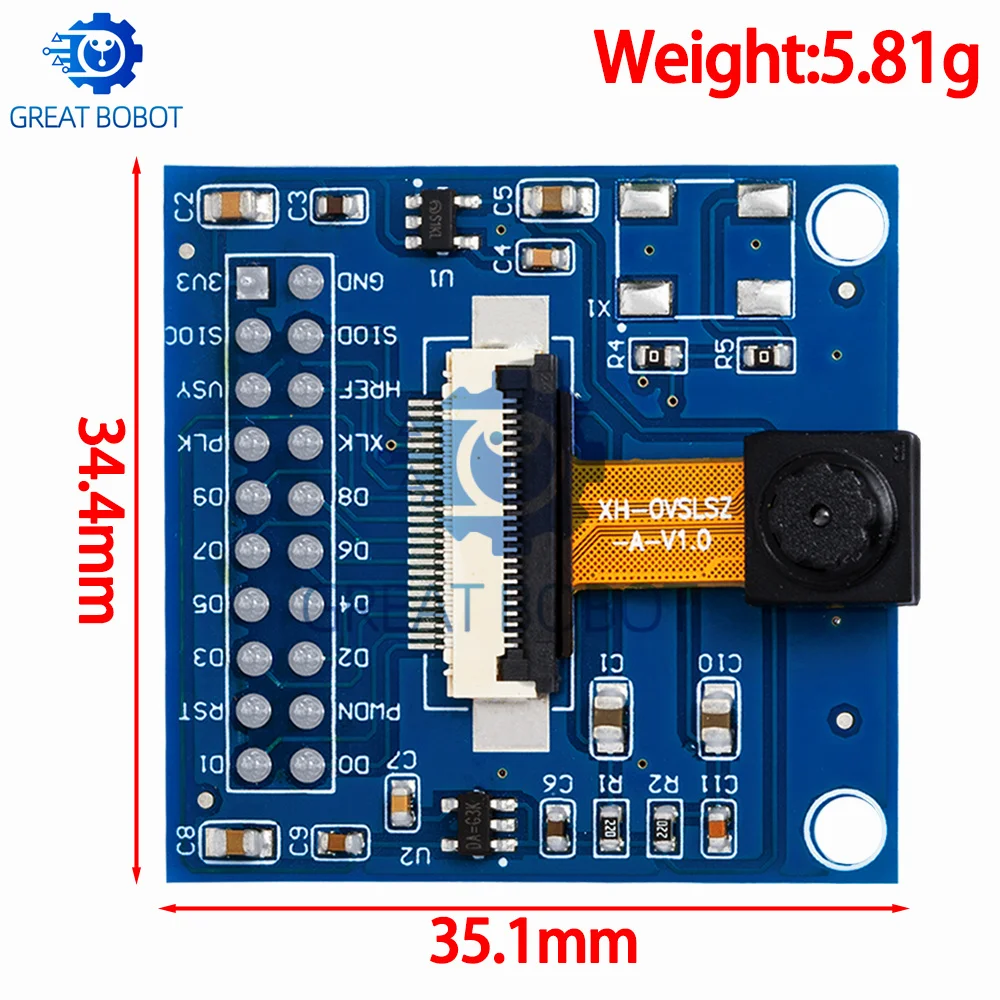 BS 1PCS  OV7670 module with adapter board contains the camera Integrated Circuits Board